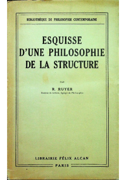Esquisse D une Philosophie de la structure 1930 r.