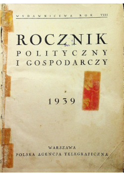 Rocznik polityczny i gospodarczy 1939 r