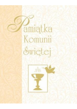 Pamiątka Komunii Świętej (żółta, mały format)