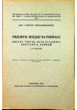 Przemysł wiejski na Podhalu 1937 r.