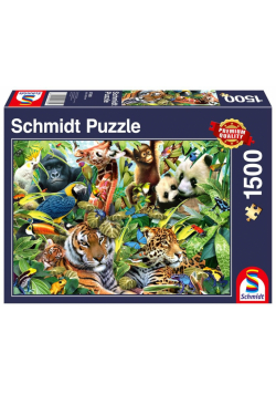 Puzzle 1500 Kolorowy świat zwierząt G3