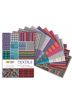 Blok A4/15K z motywami Textile 80g HAPPY COLOR