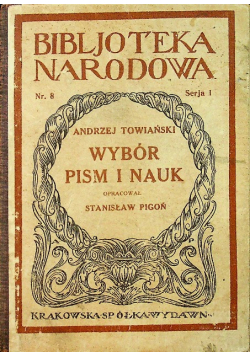 Towiański Wybór Pism i Nauk 1922 r