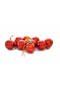 Bombki disco czerwone 9szt
