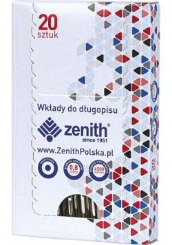 Wkład do długopisu 4/20 niebieski (20szt) ZENITH