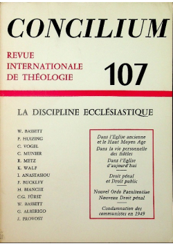 Concilium 107 La Discipline Ecclesiastique