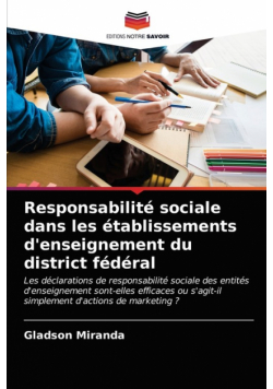 Responsabilité sociale dans les établissements d'enseignement du district fédéral