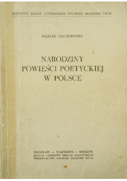 Narodziny Powieści Poetyckiej w Polsce