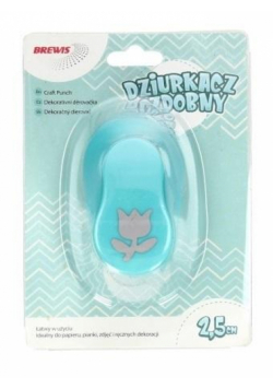Dziurkacz ozdobny - Tulipan 2,5cm MIX