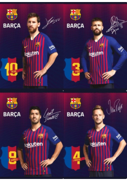 Zeszyt A5 w trzy linie 16 kartek FC Barcelona 7 20 sztuk mix