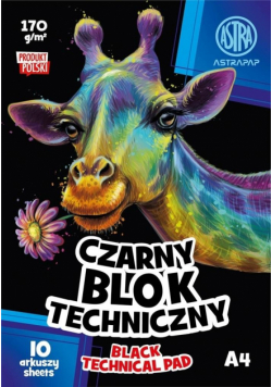 Blok techniczny A4/10K 170g Black