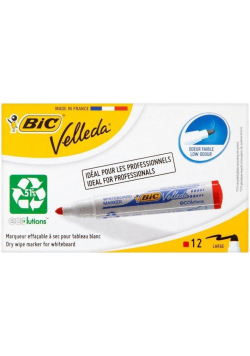 Marker Velleda Eco okrągły czerwony (12szt) BIC