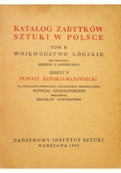 Katalog zabytków sztuki w Polsce Tom I Zeszyt 9