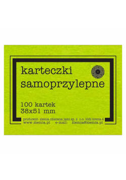 Karteczki samoprzylepne Fluo 38x51mm 100K zielone