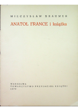 Anatol france i książka Fragmenty bibliofilskie