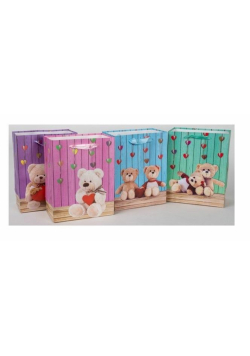 Torebka papierowa Kids duża Misie MIX