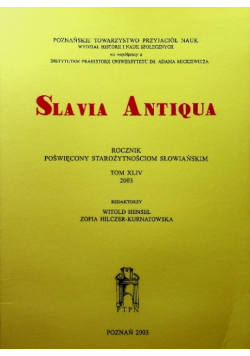 Slavia Antiqua Tom XLIV