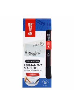 Marker permanentny 0,5mm czarny (10szt) MemoBe