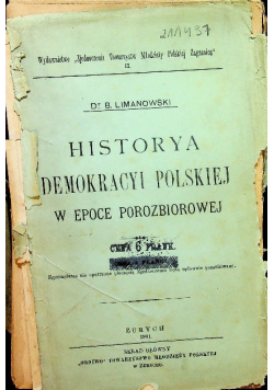 Historya demokracyi polskiej w epoce porozbiorowej 1901 r.