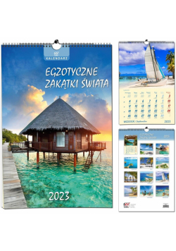 Kalendarz 2023 13 Plansz B3 - Egzot. Zakątki Świat