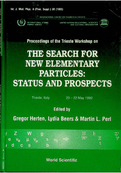 Search For New Elementary Particles Status And Prospects