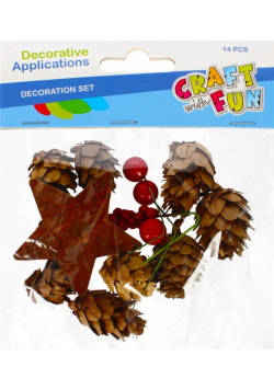 Szyszki naturalne z akcesoriami 14szt