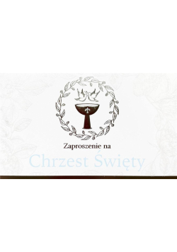 Zaproszenie Chrzest Święty ZP-16 (10 szt.)