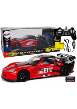 Corvette C6.R 1:18 zdalnie sterowane czerwone