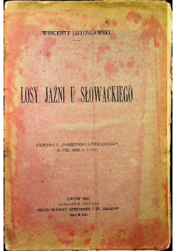 Losy Jaźni U Słowackiego  1910 r.