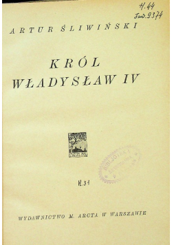Król Władysław IV 1925 r.
