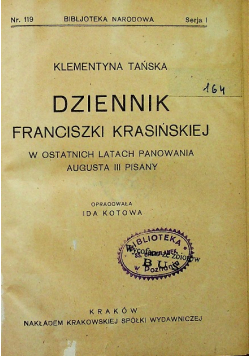 Dziennik Franciszki Krasińskiej 1929 r.
