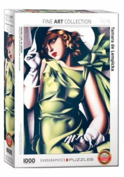 Puzzle 1000 Młoda kobieta w zielonej sukni
