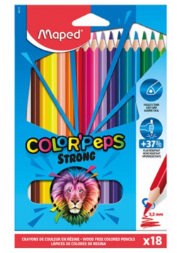 Kredki Colorpeps Strong trójkątne 18 kol MAPED