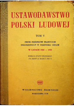 Ustawodawstwo Polski Ludowej Tom V