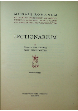 Lectionarium tempus per annum post pentecosten