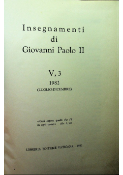 Insegnamenti di Giovanni Paolo II tom V część 3 1982