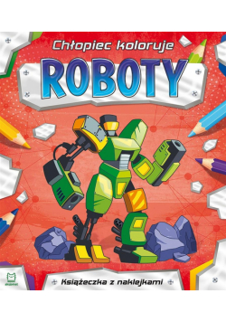 Chłopiec koloruje. Roboty
