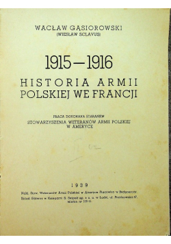 Historia armii Polskiej we Francji 1915 1916