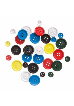 Guziki drewniane brights 30szt MIX