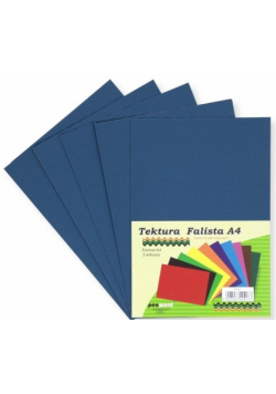 Tektura A4 falista indygo 5szt