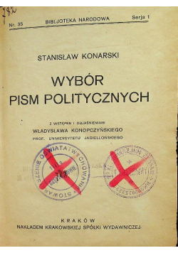Wybór Pism Politycznych 1921 r.