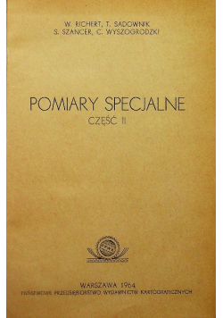 Pomiary specjalne część 2