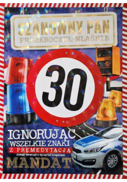 Karnet z mandatem 30-stka