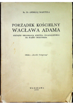 Porządek kościelny Wacława Adamaw 1937 r