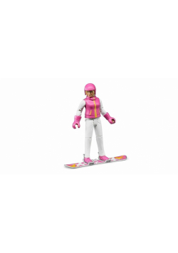 Figurka kobiety na snowboardzie