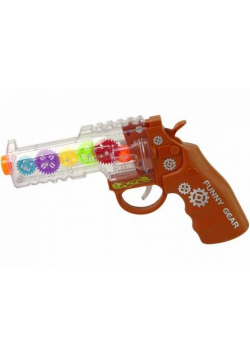 Pistolet brązowy ze światłem i dźwiękiem