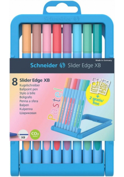 Długopis Slider Edge Pastel XB w etui 8 kolorów