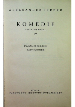 Fredro Komedie Tom IV