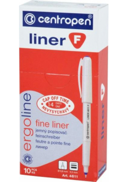 Cienkopis Liner F czerwony (10szt)