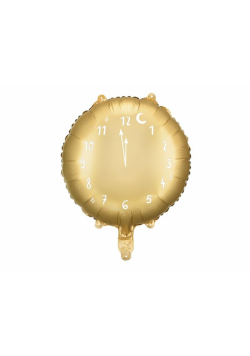 Balon foliowy Zegar 45cm złoty